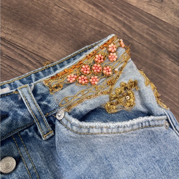 We The Free Women’s Novelty Embellished Jeans Size 25 - Picture 10 of 13